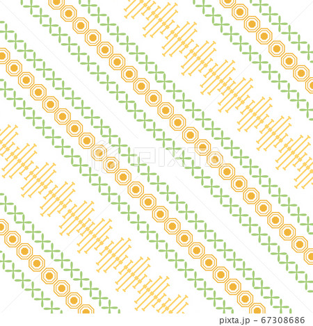 Seamless stitches pattern on embroidery design for living room wall decor. Seamless stitches pattern on embroidery design for living room wall decor. 67308686