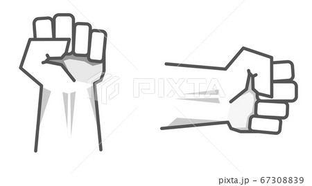 パワフルな男性の握り拳 67308839