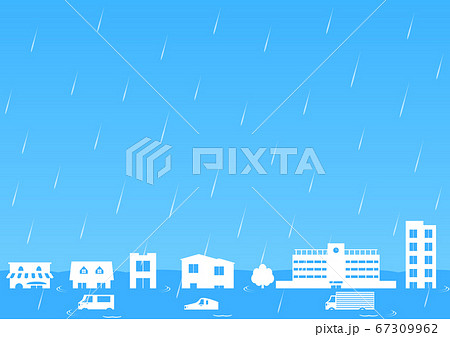 大雨 洪水の街 大雨 洪水の街 67309962