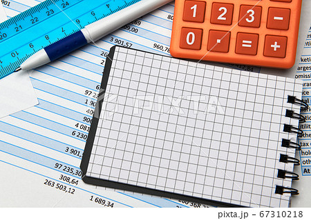 business office desk closeup - financial reports, business office desk closeup - financial reports, 67310218