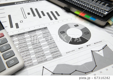 business office desk closeup - financial reports, business office desk closeup - financial reports, 67310282
