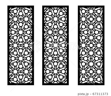 Lazer cut vector panel. Cnc decor pattern, jali design, interior partition. Islamic,arabic lazer cutting 67311373