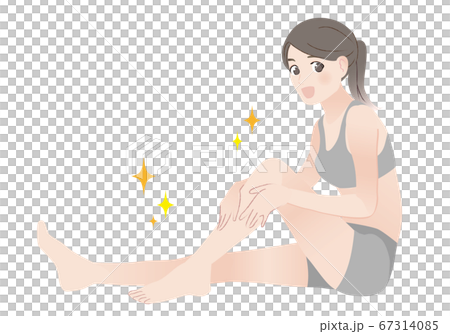 座る 女性 脚 座る 女性 脚 67314085