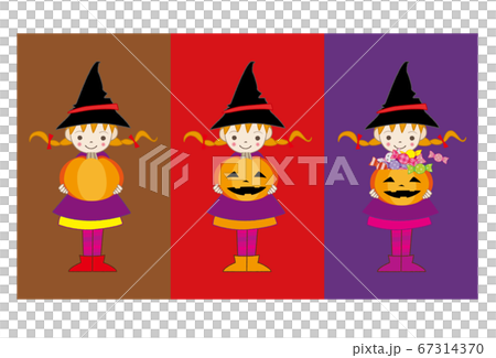 Halloween Material Pumpkin Girl with Jack O'Lantern 67314370