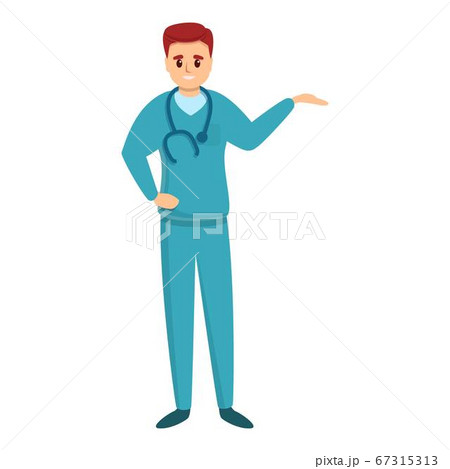 Young cardiologist icon, cartoon style 67315313