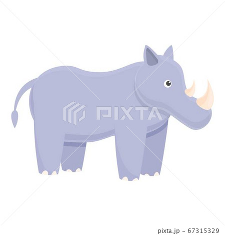 Zoo rhino icon, cartoon style Zoo rhino icon, cartoon style 67315329