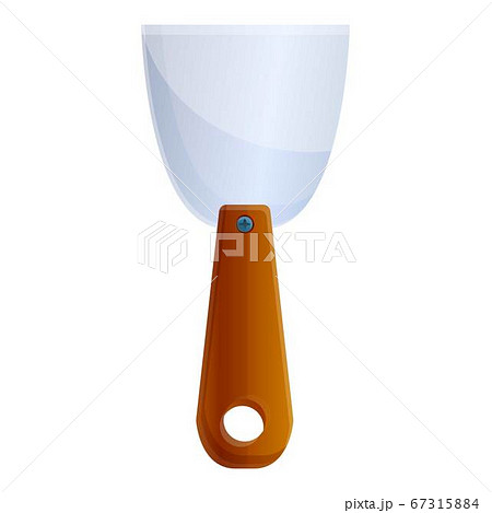 Handyman putty knife icon, cartoon style 67315884