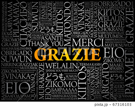 Grazie (Thank You in Italian) word cloud Grazie (Thank You in Italian) word cloud 67316103