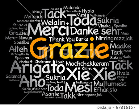 Grazie (Thank You in Italian) word cloud Grazie (Thank You in Italian) word cloud 67316157