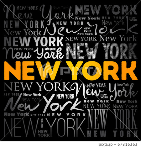 New York wallpaper word cloud, travel concept 67316363