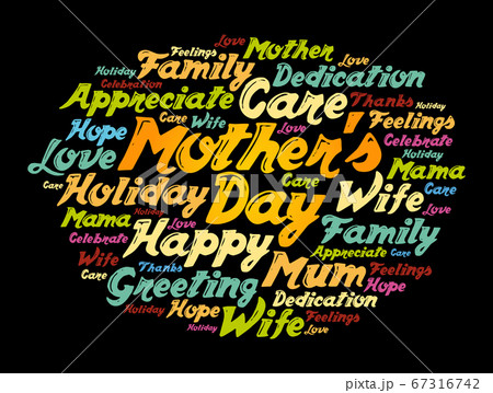 Mother's Day word cloud, care, love, family 67316742