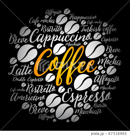 List of coffee drinks words cloud collage List of coffee drinks words cloud collage 67316993