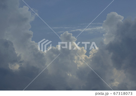 The clouds in the sky formed before rain clouds. The clouds in the sky formed before rain clouds. 67318073