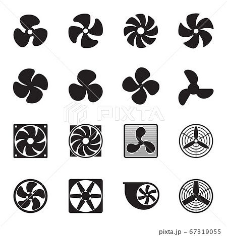 Fan icons. Vector illustration Fan icons. Vector illustration 67319055