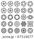 Lens aperture icons. Vector illustration 67319077