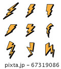 Lightning bolt icons. Vector illustration	 67319086