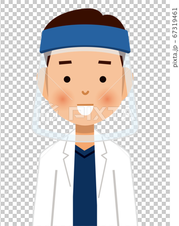フェイスシールドをする医師のイラスト 67319461