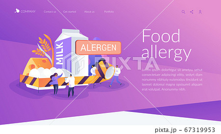 Food allergy landing page concept 67319953