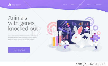 Genetically modified animals landing page concept 67319956