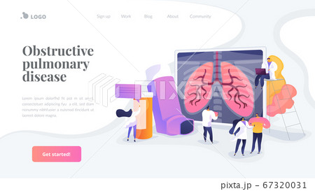 Chronic obstructive pulmonary disease landing page concept Chronic obstructive pulmonary disease landing page concept 67320031