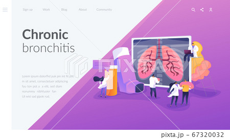 Chronic obstructive pulmonary disease landing page concept 67320032