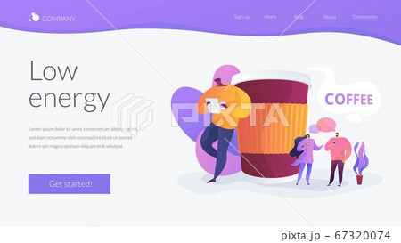 Coffee Break Landing Page Conceptのイラスト素材