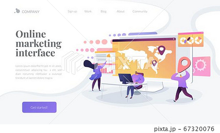 Social media dashboard landing page concept Social media dashboard landing page concept 67320076