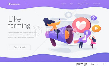 Social network promotion landing page concept Social network promotion landing page concept 67320078