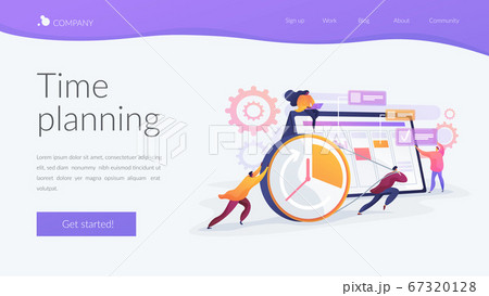 Time management landing page concept 67320128