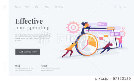 Time management landing page concept Time management landing page concept 67320129