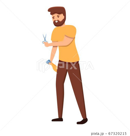 Groomer cut pet icon, cartoon style 67320215