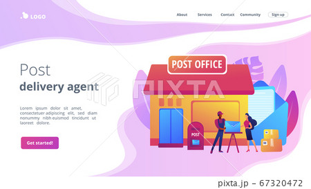 Post office concept landing page 67320472