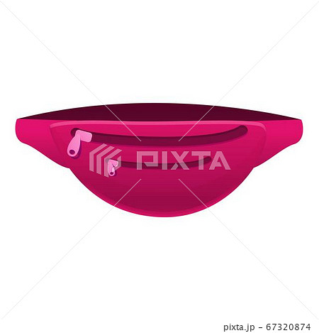 Girl waist bag icon, cartoon style 67320874