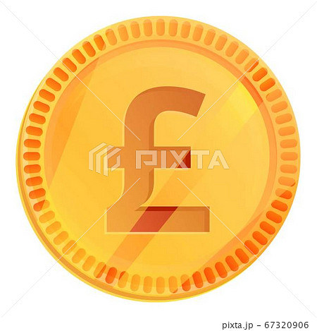 Pound coin icon, cartoon style Pound coin icon, cartoon style 67320906