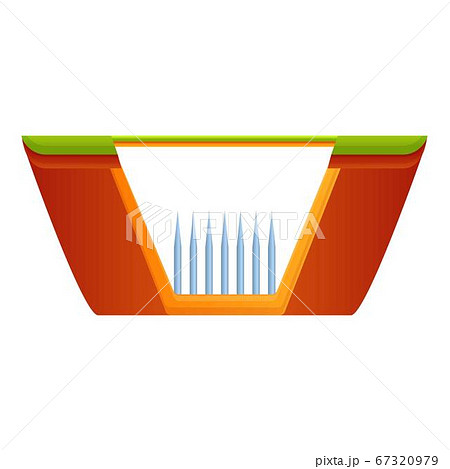 Trap pit icon, cartoon style 67320979