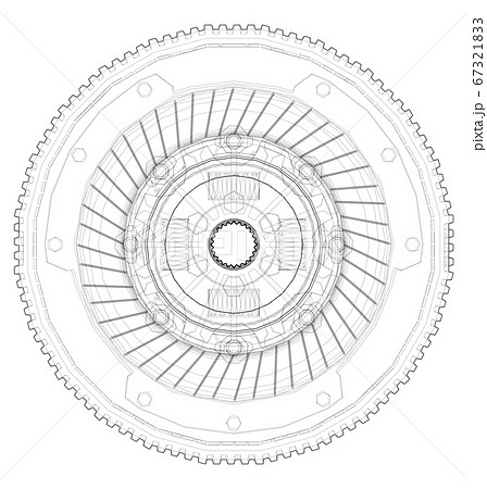 Sketch of clutch basket for the car Sketch of clutch basket for the car 67321833