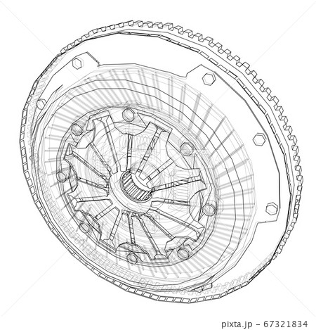 Sketch of clutch basket for the car 67321834