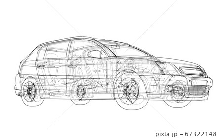 Concept car. 3D illustration 67322148