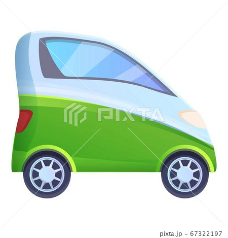 One person hybrid car icon, cartoon style 67322197