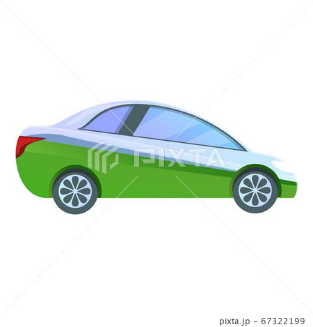 Friendly hybrid car icon, cartoon style 67322199