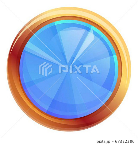 Round gemstone icon, cartoon style 67322286