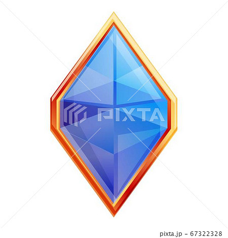 Blue precious gem icon, cartoon style Blue precious gem icon, cartoon style 67322328