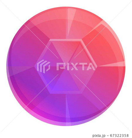 Decorative gemstone icon, cartoon style 67322358