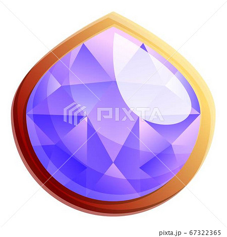 Shiny gemstone icon, cartoon style Shiny gemstone icon, cartoon style 67322365