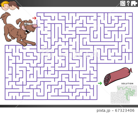 Cartoon Dog Maze Game Stock Vector by ©Roman_Volkov 170759644