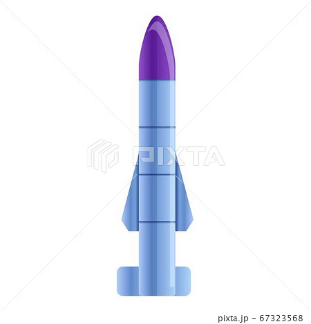 Danger Missile Icon Cartoon Styleのイラスト素材