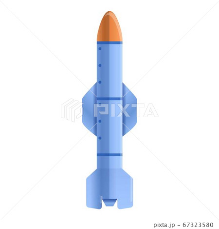 Army missile icon, cartoon style 67323580