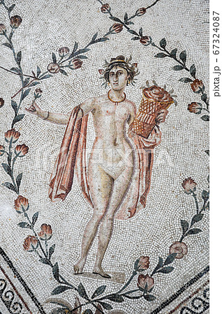 Tunis, TUNISIA - February 06, 2009: Ancient Roman mosaics in Bardo National Museum 67324087