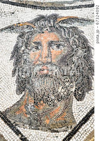 Tunis, TUNISIA - February 06, 2009: Ancient Roman mosaics in Bardo National Museum 67324092