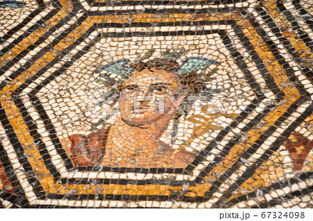 Tunis, TUNISIA - February 06, 2009: Ancient Roman mosaics in Bardo National Museum 67324098